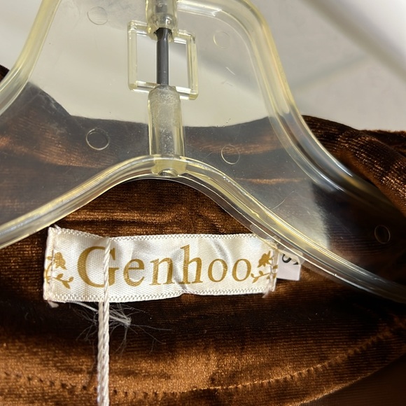 NWT Amazon Genhoo Brown Velvet Blazer w/ Gold Zippers- S - Picture 6 of 8